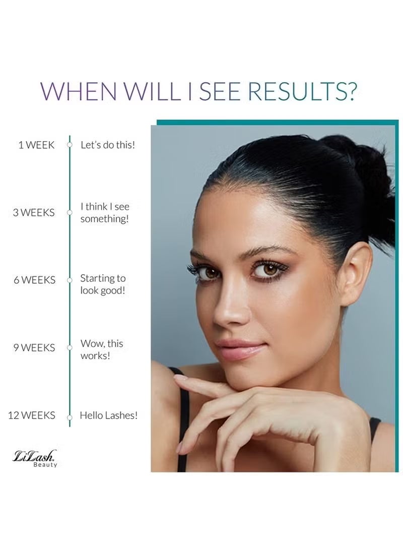 LiLash Eyelash Serum Advanced Lash Serum for Longer, Fuller Eyelashes, Enriched with Vitamin C, Promotes Natural Lash Growth & Strength – 2ml (3 Month Supply) - Image 4